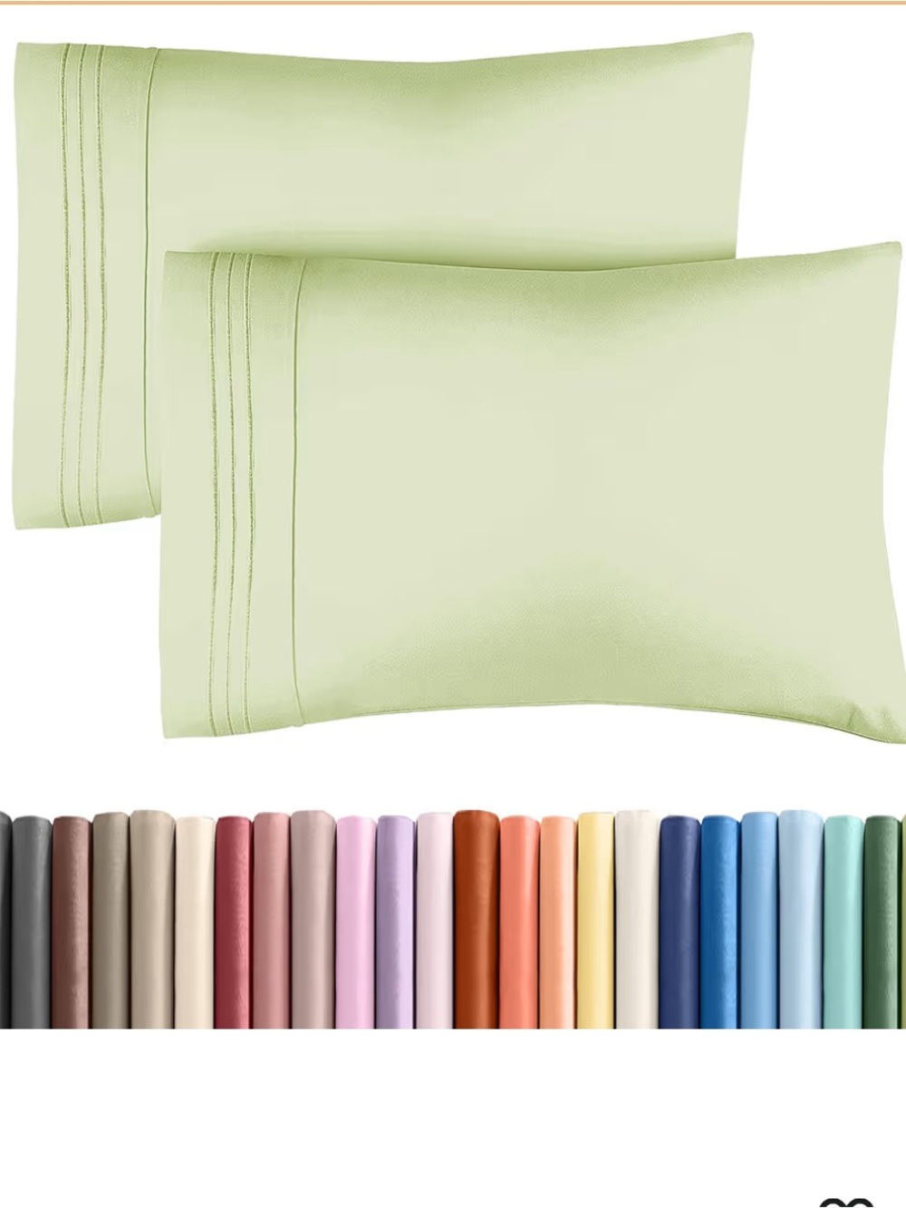 CGK Light Sage Green Pillowcase Pair - Cozy Home Bedding